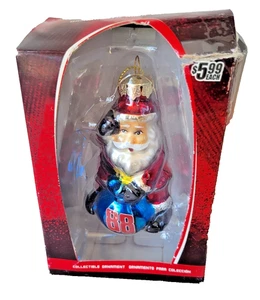 2000er Dale Jr. #88 blaue Kugel Glas Weihnachtsmann Weihnachtsschmuck - Bild 1 von 3