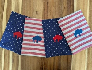 Buffalo Bills Cloth Napkins Towels 4pc Kitchen Bathroom 18" x 18" Embroidered - Picture 1 of 4