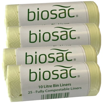 10 Litre biosac Compostable Biodegradable Food Waste Caddy Bin Liner Bags 10L - Image 1 of 2