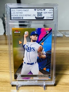 2021 Topps Finest Luis Patino Rookie Gold Refractor/50 GMG Graded 10 Gem Mint 💎 - Picture 1 of 1