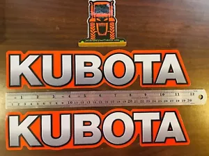 2 Decal Kit Straight (NO ARCH) OEM Genuine Kubota Tractor BX B L Tractor Restore - Picture 1 of 2