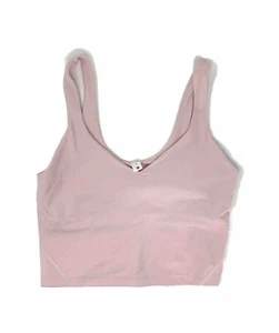 Camiseta sin mangas recortada rosa Lulu Lululemon Align con almohadillas batido de fresa talla 8 - Imagen 1 de 3