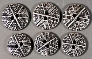DOCE BOTONES DE METAL PLATEADO ANTIGUO DE COLECCIÓN 14/16"" Y 12/16"" (12) PESADOS - Imagen 1 de 1