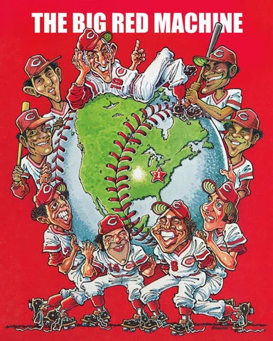 1976 CINCINNATI REDS - Big Red Machine Poster, 8x10 Color Photo Cover