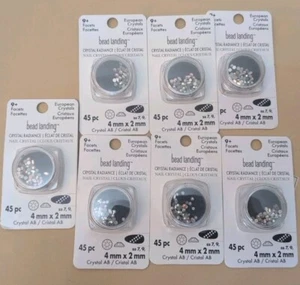 Perlen Landung Europäischer Kristall AB Facetten Nagelkristall 4 mm x 2 mm Posten (7) ss 7,9 - Bild 1 von 6