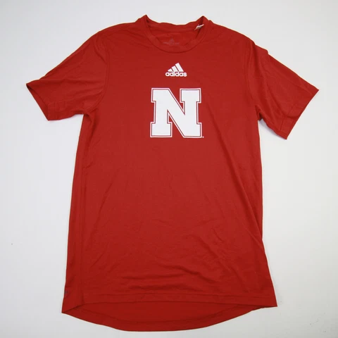 Nebraska Cornhuskers adidas Aeroready Short Sleeve Shirt Men's Red New Cover