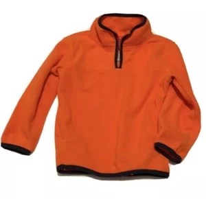 Oshkosh B’Gosh Boys Kids Orange Fleece Pullover Sweatshirt Shirt Size 4 - Picture 1 of 3