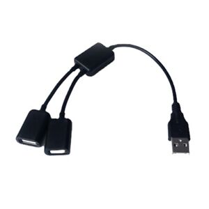 USB Splitter Cable USB Male to 2 Female Y Splitter Charging Cable for Laptop