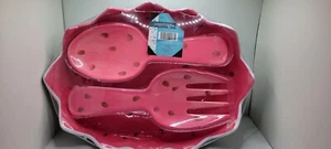 Summer Watermelon Serving Bowl With Serving Fork and Spoon - The Spring Shop - Picture 1 of 4