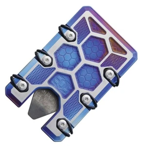 EOS Titanium 2.5 Wallet Flame-Anodized Finish Many Cards & Bills Bottle Opener - Picture 1 of 2