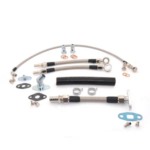 Oil & Water Line For TOYOTA 1JZ-GTE 2JZ-GTE w/ Garrett GT3788R GT4088R GT4094R - Picture 1 of 4