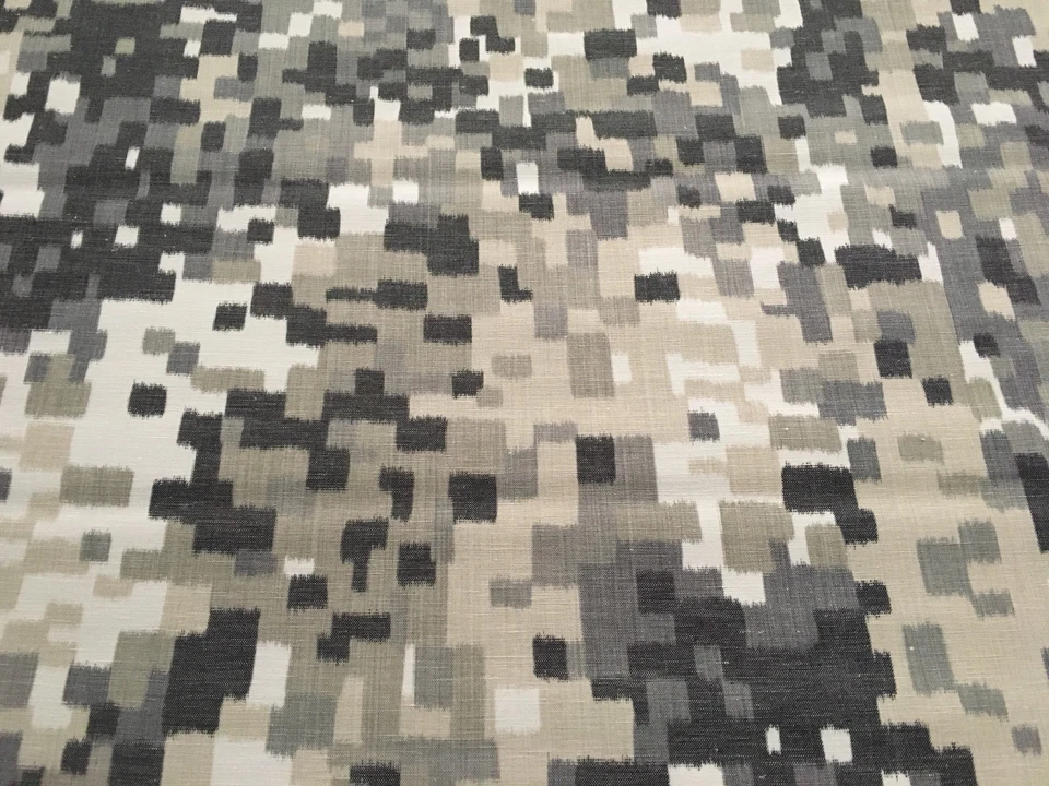 Black Edition Abstract Upholstery Fabric- Patola / Steeple Grey 3.25 yd 7682/01 - Image 1 of 3