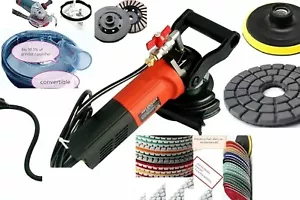 Wet Polisher Dustless +80 PCS 5" stone marble concrete floor grinding polish pad - Picture 1 of 12