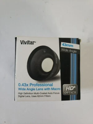 Vivitar 0.43x Professional 43mm Wide Angle Lens w/ Macro VIV-43W *No Box* - Image 1 of 4