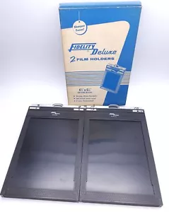 "MINT in Box" Lot of 2 Fidelity Deluxe 6 1/2 x 4 3/4 12x16.5cm Film Holder JAPAN - Imagen 1 de 17
