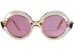 NEW VINTAGE PIERRE CARDIN ROUND TRANSLUCENT ROSE LENSES C17 1960'S SUNGLASSES - Picture 1 of 6