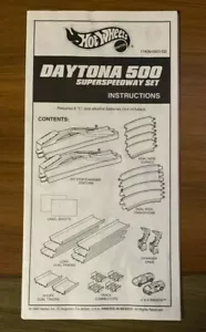 Vintage 1997 Mattel Hot Wheels Daytona 500 SuperSpeedway Instructions Manual - Picture 1 of 3