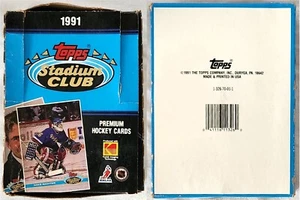 1991 STADIUM CLUB HOCKEY COMPLETE WAX BOX - 36 PACKS/12 CARDS EACH = 432 CARDS - Picture 1 of 8