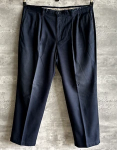 Vintage 1990s Levis Dockers Black Cotton Pleated Dress Pants Size 42 x 30 - Picture 1 of 7