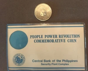 Philippines 10 Piso People Power Revolution Commemorative Coin 1988 1oz Nickel - Picture 1 of 10