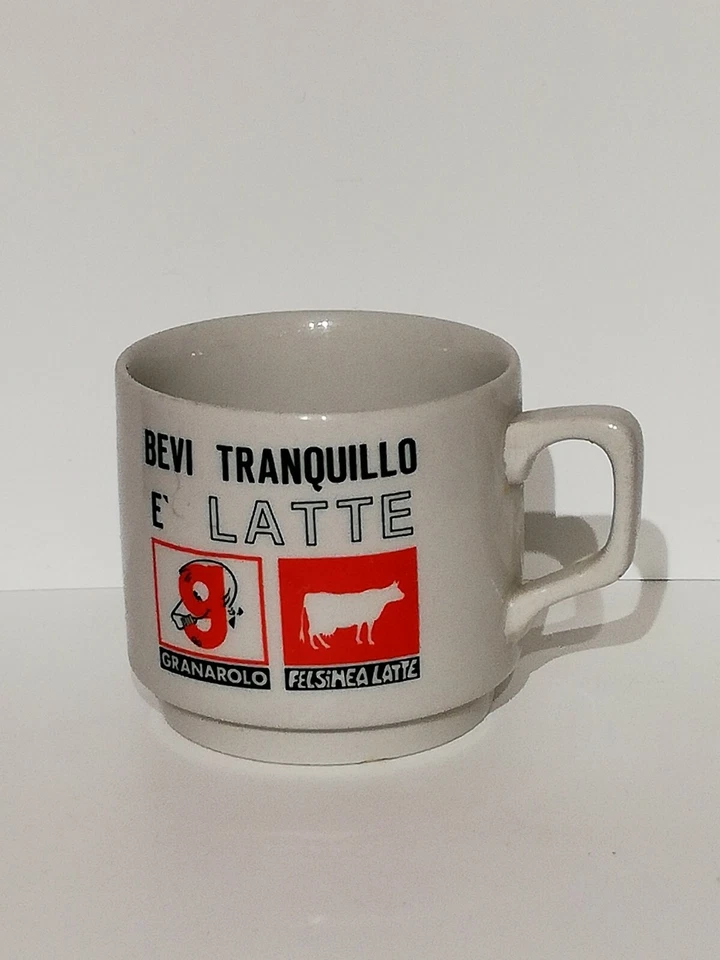 TAZZA GRANAROLO FELSINEA BEVI TRANQUILLO E' LATTE TOGNANA VINTAGE CUP MUG - Immagine 1 di 1