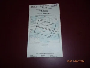 BRITISH AIRWAYS AERAD RADIO NAVIGATION CHART LOW ALTITUDE 84th EDITION SEPT 1978 - Picture 1 of 8