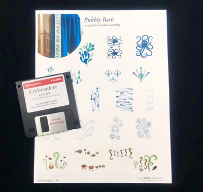 Disco de diseño de bordado de baño burbujeante #158 para Husqvarna Viking Designer 1 Foto 1 de 4
