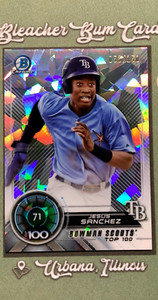 2018 Bowman Chrome SCOUTS TOP 100 ATOMIC REFRACTOR Jesus Sanchez Rookie #'d /150