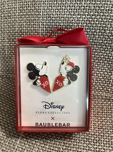 Disney Parks 2022 Baublebar mickey and minnie mouse xoxo earrings new in box - Picture 1 of 5