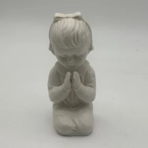 Norcrest Japan Praying Girl White Porcelain Figurine Vintage - Picture 1 of 7