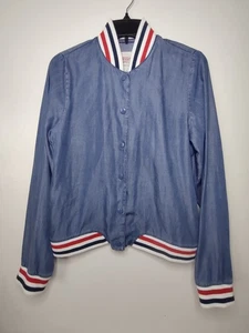 Y2K Mossimo Damen Jeans Stil Snap Up Jacke Größe Small - Bild 1 von 12