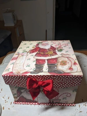 Kate McRostie Decorativa Navidad Santa Claus Almacenamiento Recuerdo Caja de Regalo Foto 1 de 4