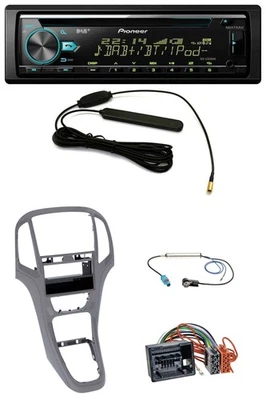 Pioneer CD MP3 AUX DAB USB Autoradio für Opel Astra J ab 2009 Titan grau - Bild 1 von 4