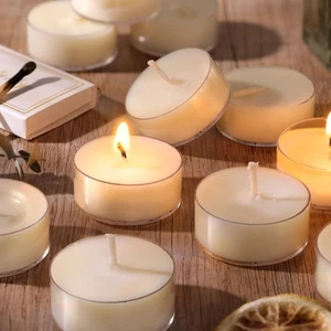 Soy Wax Tea Lights Candles 100 Pack Paraffin-Free, Soy Tealight Candles Bulk-... - Picture 1 of 7