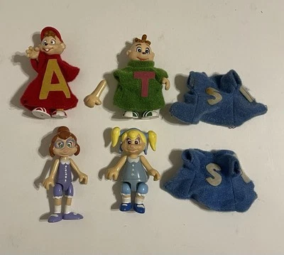 Alvin and The Chipmunks Figure Lot Of 4 And Two Simon Coats Sweat Eleanor  - Image 1 of 4