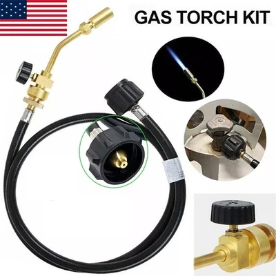 Adaptador de manguera turbo arranque tanque de gas propano Mapp antorcha soldadura soldadura soldadura Foto 1 de 4