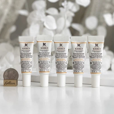 5x KIEHL'S Potente Fuerza Ojeras Vitamina C Suero para Ojos 0.1 oz / 3 ml Cada uno Foto 1 de 4