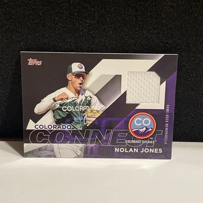 2024 Topps Series 2 - City Connect Swatch Collection Nolan Jones #CC2-NJ (MEM) - Image 1 of 2