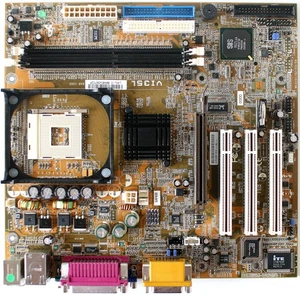 Motherboard, fic vi35l mpga 478b, audio/video, 3x pci, 1x agp - Picture 1 of 2