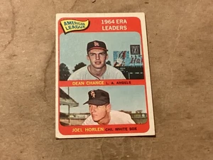 1965 Topps ERA Leaders Dean Chance & Joel Horlen Card #7 - EX+ - Lite Corner Wea - Picture 1 of 2