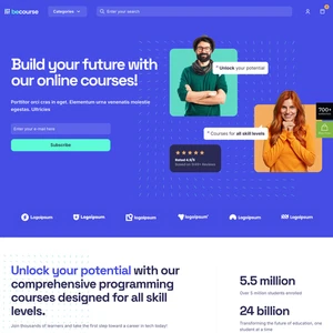 Online Course Websites Design for Sale with Free VPS Web Hosting - Picture 1 of 9