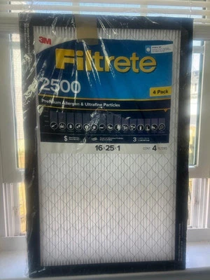 Filtro 3M 2500 Series Filtrete 1", (16 x 25 x 1) Pack de 3 Foto 1 de 2