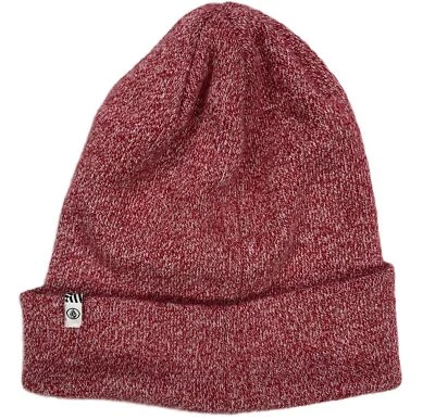 Volcom Genuine Chunky Knitted Heathers Beanie Hat Cap Red One Size - Image 1 of 4
