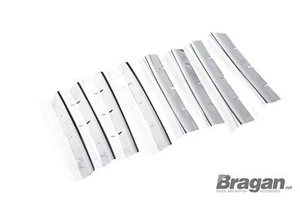 Grill Trim Set For Volkswagen Transporter T5 04-10 Van Front Chrome Stainless - Picture 1 of 3