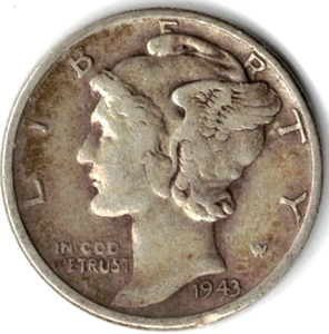 1943 MERKUR GROSCHEN in guter Erhaltung .~ BITTE BEACHTEN SIE DEN SCAN stk d 5008 - Bild 1 von 5