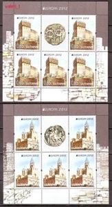 2012 Bulgaria Europa CEPT Visit Bulgaria 2 x sheetlet MNH** - Picture 1 of 1