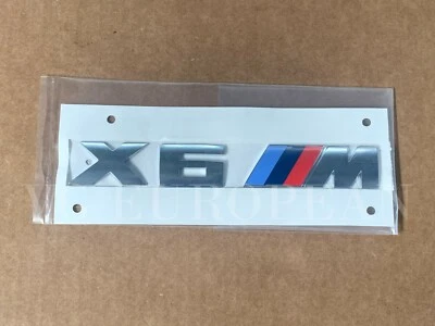 BMW F86 X6 M Genuine Rear Trunk Emblem "X6 M" Lettering Decal Badge NEW Logo - Image 1 of 2