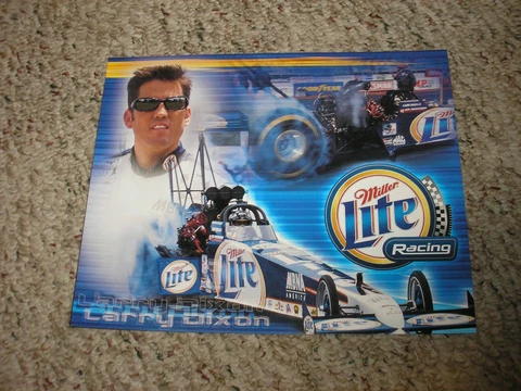 NHRA 2001 Larry Dixon Miller Lite Top Fuel Drag Racing Track Handout Free SHIP Cover