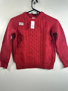 BNWT Gap Kids Cable Knit Sweater Red Size S 15.5x19 - Picture 1 of 7