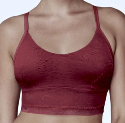 Bralette inalámbrico MAIDENFORM de encaje largo Spice Market rojo para mujer M L XL Foto 1 de 4
